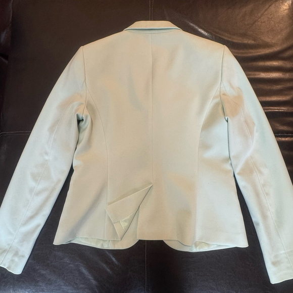 Calvin Klein Two Button Closure Jacket Blazer Size:6 Light Mint Back Bent Women - Picture 11 of 15